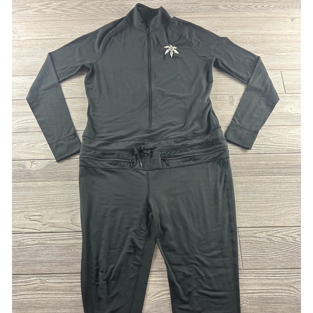 Airblaster men's classic ninja suit one piece baselayer black size XL